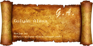 Gulyás Alexa névjegykártya
