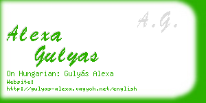alexa gulyas business card